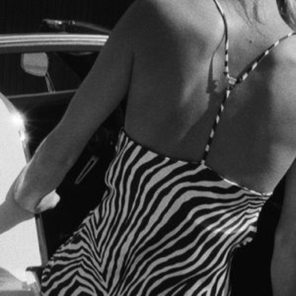 Zara Zebra Print Mini Dress Satin Finish - Size XS - Picture 2 of 11